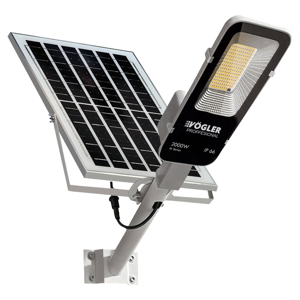 Snažna solarna lampa, senzor sumraka, daljinski upravljač, Vögler Professional 2000W