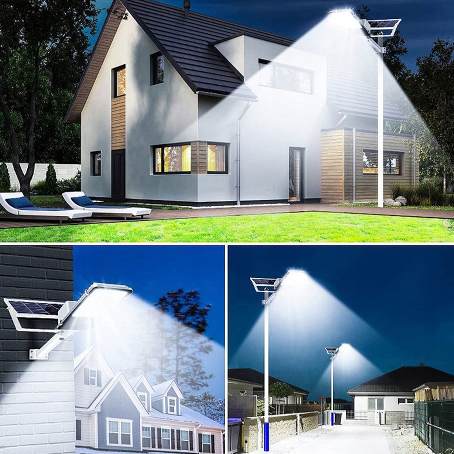 Snažna solarna lampa, senzor sumraka, daljinski upravljač, Vögler Professional 2000W